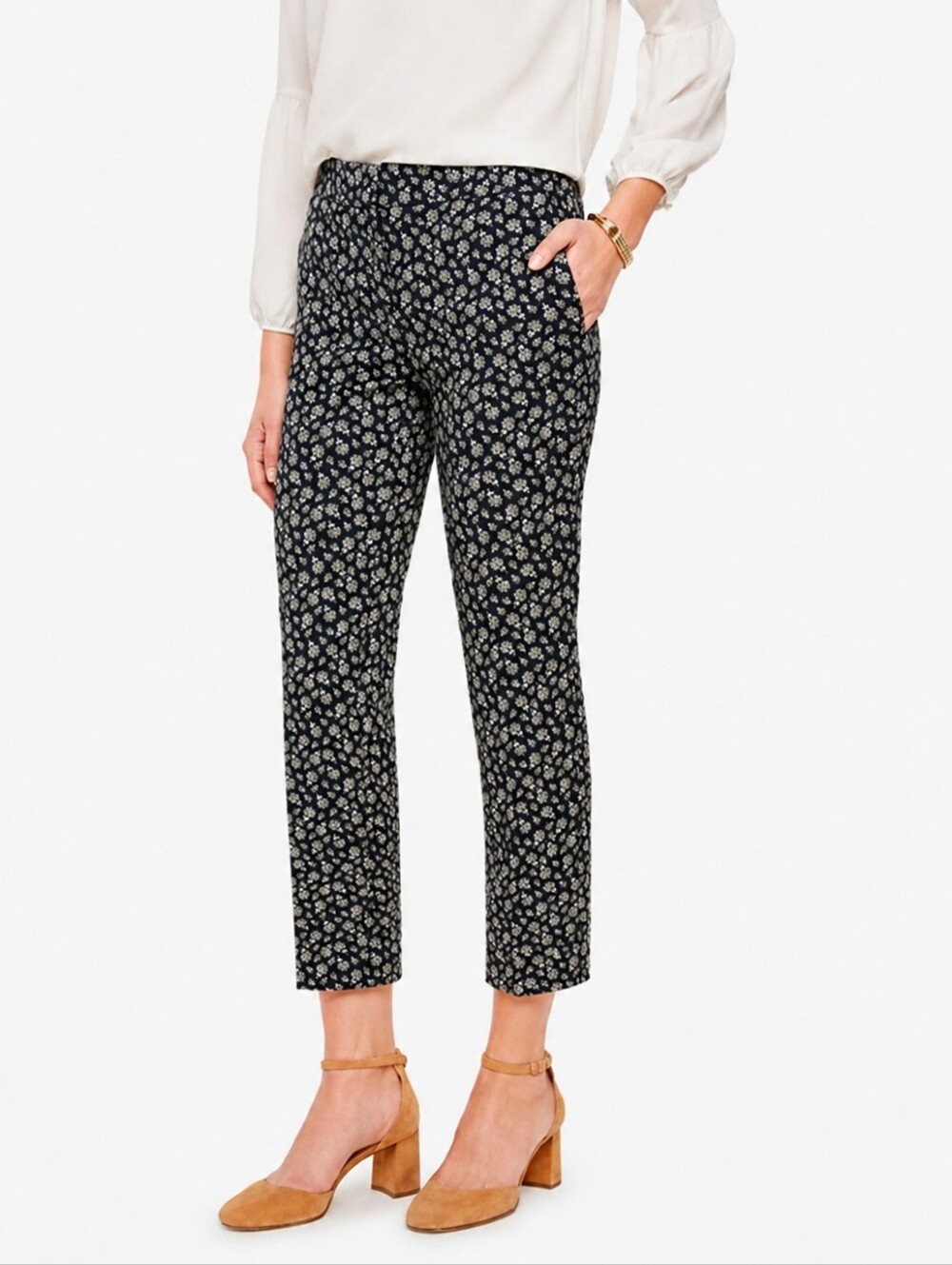 ❤️ NWT! ANN TAYLOR DEVIN FIT STRAIGHT LEG TAILORED ANKLE PANTS, 8 (29)